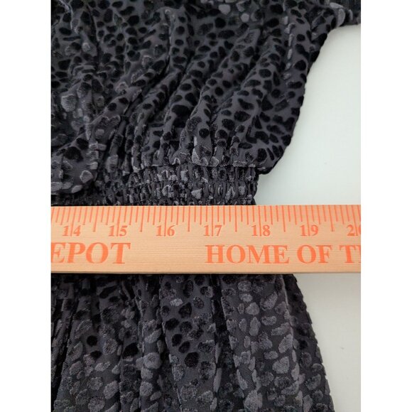 NEW Torrid Mesh Flocked Skater Peasant Dress Womens Size 3X Black 3/4 Sleeves - Picture 14 of 14